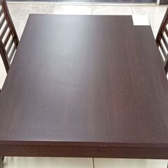 ★ジモティ割あり★ 関家具 ダイニングセット 焦げ茶 H120×D75×W71 クリーニング済み TJ254