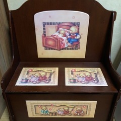 収納付きベアチェアー木製