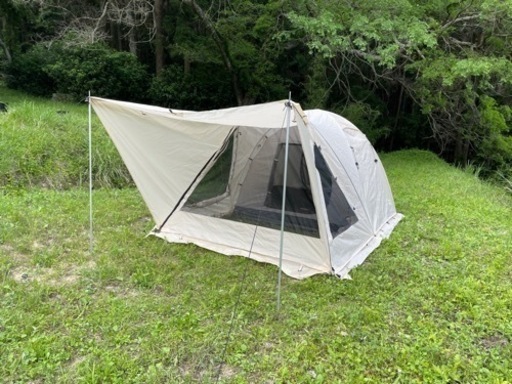 キャンプ ユウカズロウテント ベージュ エンドレスベース 専用グランドシート付き