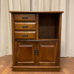 【無料/美品◎】 アンティークチェスト キャビネット 棚 骨董の画像