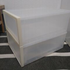 無印_ＰＰ収納ケース引出式・小_2個組の画像