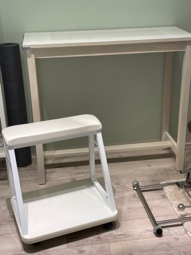 【期間限定1000円値下げ中】テーブル＆フットカートセット