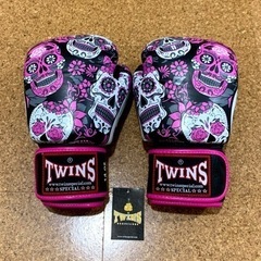 Twins ボクシンググローブ スカル ピンク ブラック 14o...