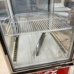 コカ・コーラ 温冷ショーケース 4面ガラス 業務用 冷蔵庫 2段温冷