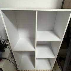 本棚 白色 3段 2段 変形本棚の画像