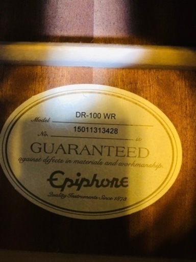 美品　Epiphone by Gibson　DR-100 WR