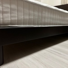 【値下げ交渉可】ニトリセミダブルベッド　ベッドフレーム＋マットレスの画像