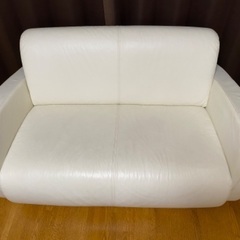 ソファ　二人掛け 白 120×60×80  一人暮らし