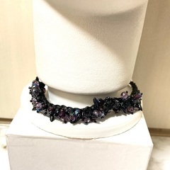チョーカー と ピアス の セット ブラック系の画像