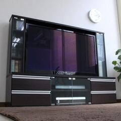 テレビ台 ハイタイプ 150幅 50インチ対応 ダークブラウン