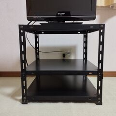 組み立て式アングル棚　黒　サイズサイズは横45センチ×縦45セン...