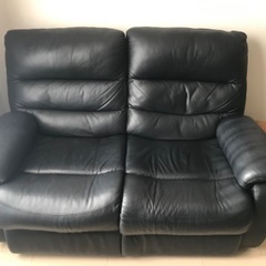 ニトリ　電動リクライニングソファ ２人掛け　黒　ブラック　