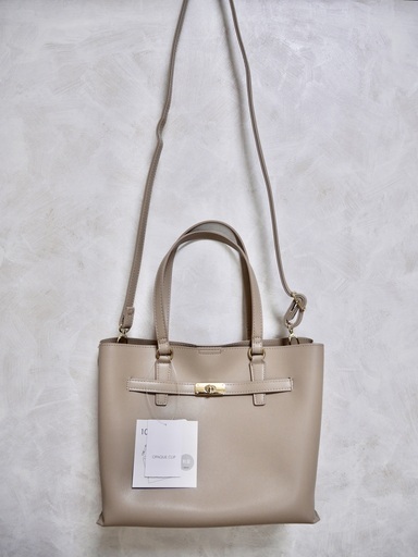 新品　OPAQUE.CLIP　軽量設計の2WAYトートバッグ　ピンクベージュ