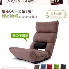 【美品】腰の神様がくれた座椅子（専用カバー付き）