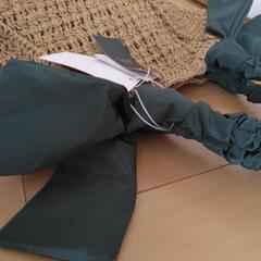 新品　スカーフハンドルカゴバッグ　夏　の画像