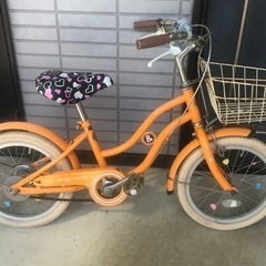 お洒落★ 子供用自転車 a.n.design works 16インチ LAZER ヘルメット付き★キッズサイクル　　の画像