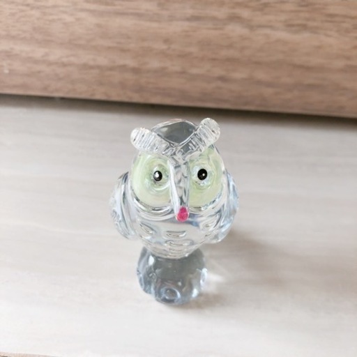 クリスタルガラス　ふくろう