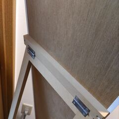 【引き取り限定】スリムなスタンドミラー　ホワイト　全身鏡　新生活の画像