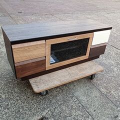 TVボード　カフェ120TV　木製テレビ台　ローボード『美品中古...