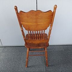 ウィンザーチェア 木彫り椅子 天然木　木製ダイニング椅子６脚セット『良品中古』の画像