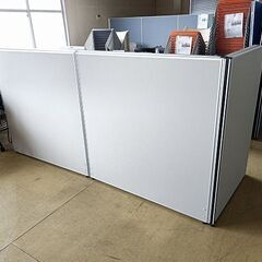 ナカバヤシ　グレー色布張りL型パーテーション3枚セット　H120...