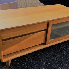 ■金泉黄ララ■ 北欧家具　タモ無垢材　テレビ台　