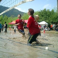 4月16日(日)ソフトバレーボール練習会。泥んこバレー大会に出ま...