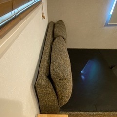 ダブルベッド　フレーム（クッション&カバー付き）の画像