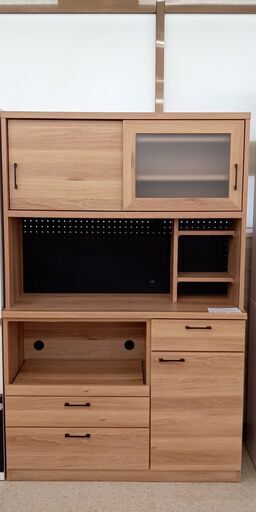 ★ジモティ割あり★  レンジボード 茶 H115×D45×W180 クリーニング済み TJ262