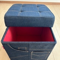 デニム風スツールの画像