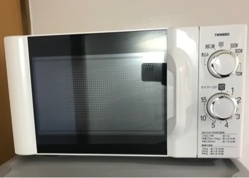 2019年製　電子レンジ 白　TWINBIRD　DR-D419型