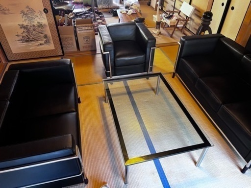 コルビジェ　リプロダクト　ソファセット3点セット