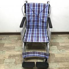 🔷🔶🔷KYS3/56 Heartwell 折り畳み車椅子 ハートウェル 車椅子 チェック 介護 介助 福祉 ハンドル 折り曲げ式 ノーパンクタイヤ 介護用品🔷🔶🔷の画像