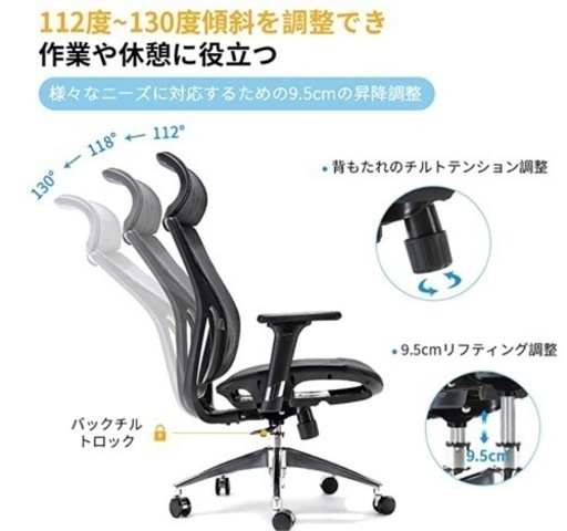 ワーキングチェア　椅子　オフィスチェア　Amazon Umi
