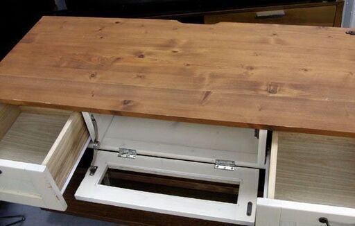 テレビ台 木製ローボード 120cm カントリー調AVボード TV台  札幌市手稲区