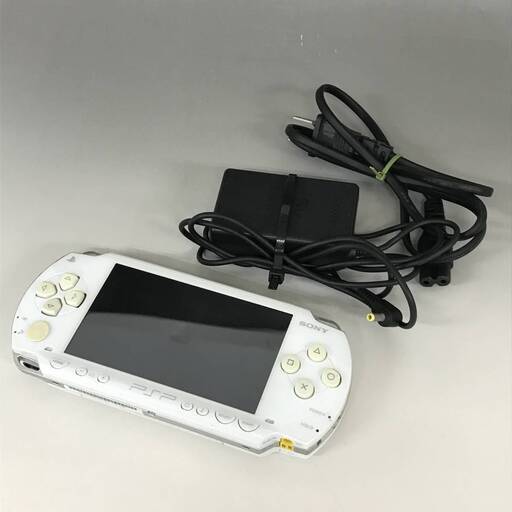 BF3/53　動作品 SONY ソニー PSP本体 PSP1000 セラミックホワイト バッテリー ACアダプタ付 プレステ ポータブル