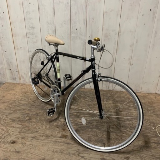 4/12終 ☆状態良好☆ クロスバイク 2×7段変速 軽量アルミフレーム 自転車 菊TK