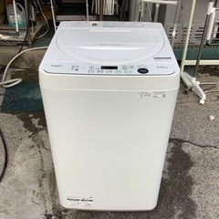 【リサイクルサービス八光】2021年製　シャープ　5.5㎏全自動洗濯機　ES-GE5E-W