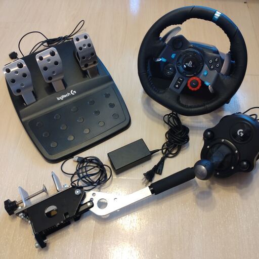 ロジクール G29 ステアリングコントローラー [純正シフター・社外ハンドブレーキ付き]