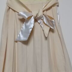 スカート　白　ウール