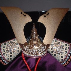 五月人形 兜 天草 峰月作 屏風付き 美品