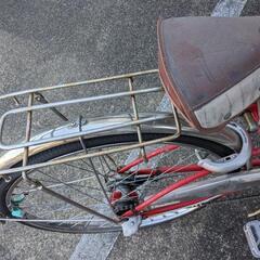 赤い自転車です。の画像
