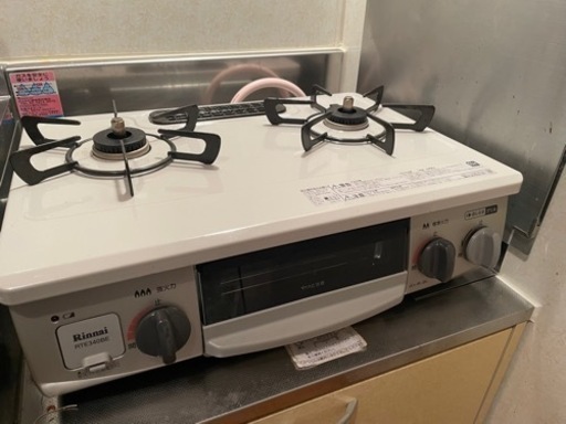 リンナイ 二口ガスコンロ RTE340BE  去年購入