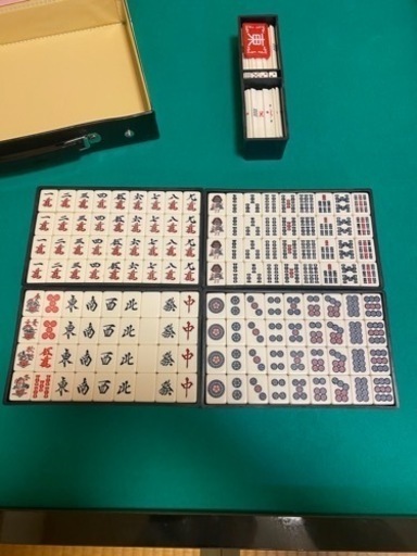 手積み用麻雀卓麻雀牌点棒セット座卓　新古品