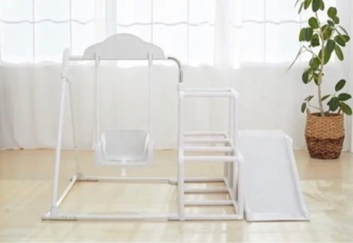 トイザらス限定ホワイト　ジャングルジム&滑り台