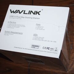 WAVLINK USB3.0 デュアルベイ ドッキングステーション 新品 未開封 SATA 2.5/3.5インチ HDD SSDの画像