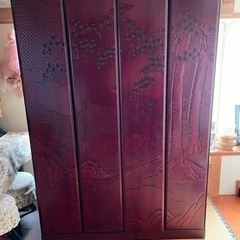 民芸調たんす2竿の画像