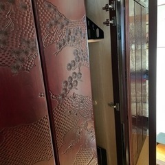 民芸調たんす2竿の画像