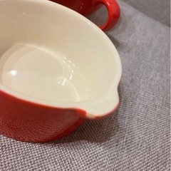 ミニココット皿2点セット　赤の画像