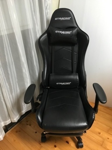 【決まりました】Gtracing ゲーミングチェア 収納式フットレスト付き